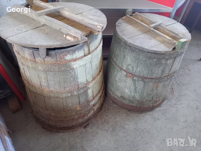 Дървени каци за различна употреба. Последно използвани преди 4,5 години, снимка 1 - Бидони, бурета и бъчви - 39981655