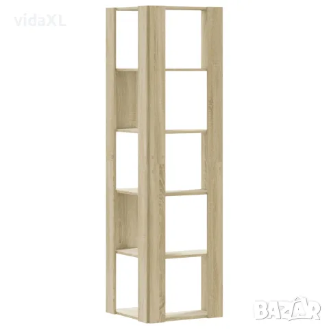 vidaXL Ъглова етажерка 5 рафта сонома дъб 50x50x179 см инженерно дърво, снимка 6 - Етажерки - 56148186