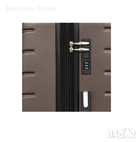  	Комплект Mercado Trade, 4бр. луксозни куфари, 2052-4, ABS, Кафяв, снимка 6 - Куфари - 40423096