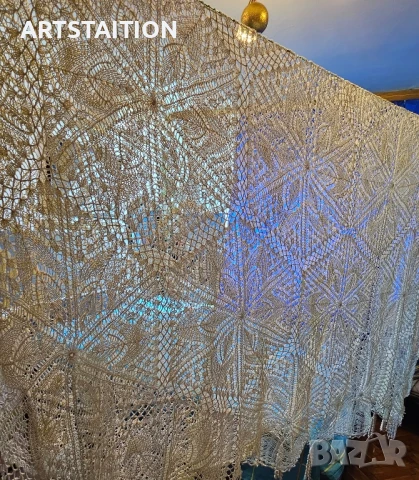 Ръчно плетена ковертюра за спалня или единично легло , снимка 2 - Покривки за легло - 50938409