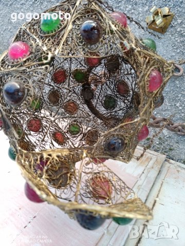 стар, стари, арт, старинен, винтидж висящ "абажур" за свещ, свещник 🕯️, снимка 11 - Декорация за дома - 44450406