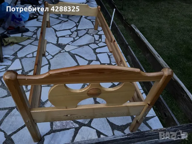 Единично легло 190 х 82 см., снимка 3 - Спални и легла - 56256464