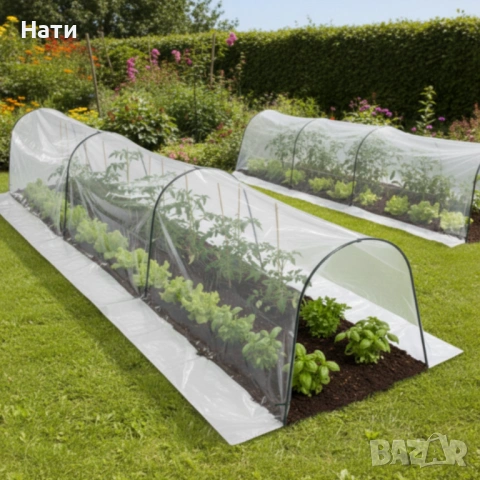 Мини оранжерия - компактна със здрава конструкция - 1,5 х 4 м, снимка 2 - Оранжерии - 53742540