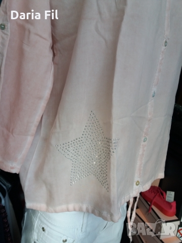 Бледорозова риза без закопчаване - ХЛ/2ХЛ размер , снимка 4 - Ризи - 36103939