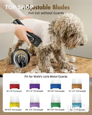 Професионална машинка за подстригване на кучета oneisall за гъста козина, без кабел, снимка 4 - За кучета - 49340573