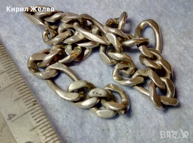 СТАРА СРЕБЪРНА ГРИВНА СРЕБРО 925 ПРОБА КЛАСИЧЕСКА КАРТИЕ ПЛЕТКА с НУЖДА от ЗАКОПЧАЛКА 29350, снимка 7 - Гривни - 49324243