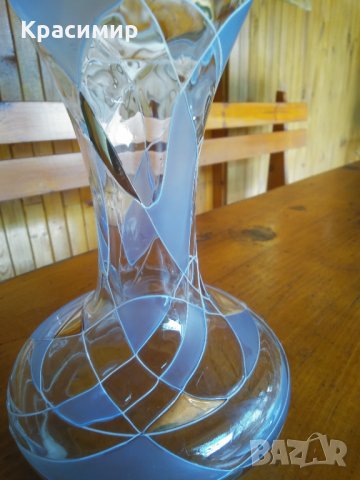 луксозна кристална ваза със златни елементи, снимка 6 - Вази - 33794914