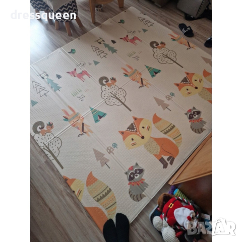 4135 Сгъваемо детско килимче за игра, топлоизолиращо 160x180x1cm, снимка 5 - Други - 44615442