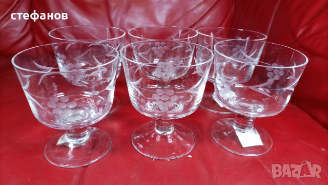 Стилни стъклени чаши, ръчна гравюра, вино, концентрат, мелба, 18.04.2987 г, снимка 9 - Чаши - 51139004