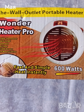 Нова, мини вентилаторна печка, снимка 2 - Отоплителни печки - 52823977