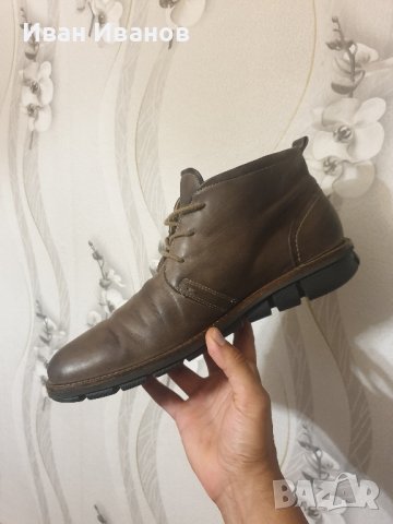 кожени обувки  Ecco Jeremy Hybrid Leather Boot Chukka  номер 45, снимка 6 - Мъжки боти - 42346000