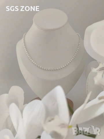 Сребърна верижка от Италия с родиево покритие, снимка 12 - Колиета, медальони, синджири - 53109189