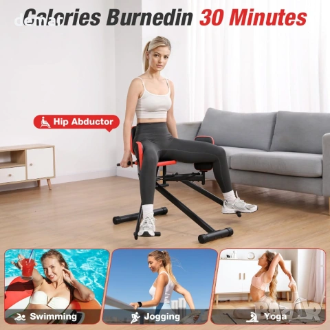 WARMOUNTS Машина за домашен фитнес, тренажор за бедра и седалище, снимка 7 - Фитнес уреди - 53383621