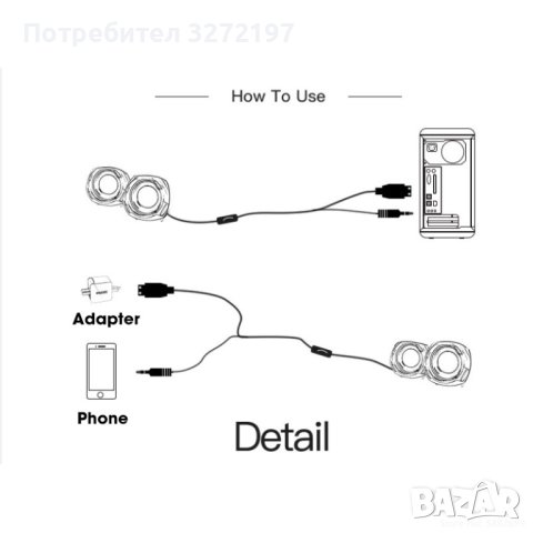Компютърни аудио LED тонколони/субуфер ,кабелен USB , снимка 7 - Тонколони - 41080458