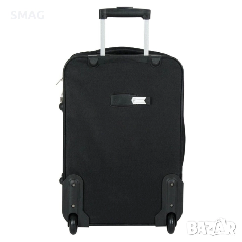 Черен куфар с колелца 34л_1173432, снимка 3 - Куфари - 52199944