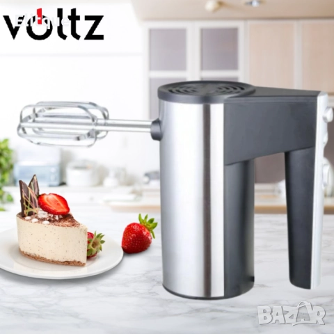 Ръчен миксер Voltz черен с инокс 300W, 5 скорости, 2 ГОДИНИ ГАРАНЦИЯ, снимка 5 - Миксери - 52895156