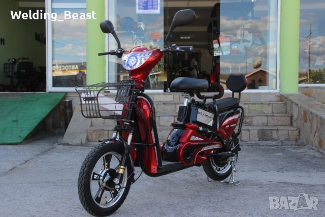 Електрически скутер-велосипед EBZ16 500W - RED, снимка 8 - Мотоциклети и мототехника - 41827656
