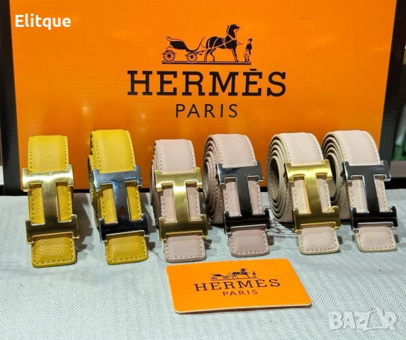 колани от естествена кожа в кутия Hermes , снимка 3 - Колани - 52908187