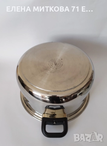 Голяма тенджера от неръждаема стомана с двойно дъно, снимка 2 - Съдове за готвене - 51318516