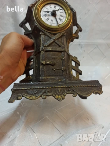 Много стар антикварен каминен часовник ,порцеланов циферблат , снимка 8 - Антикварни и старинни предмети - 50896524