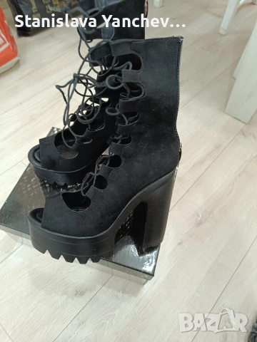 Сценични сандали на висок ток и платформа,много удобни , снимка 2 - Сандали - 53579270