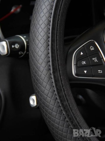 Кожен калъф за волан черен , снимка 4 - Аксесоари и консумативи - 41724032