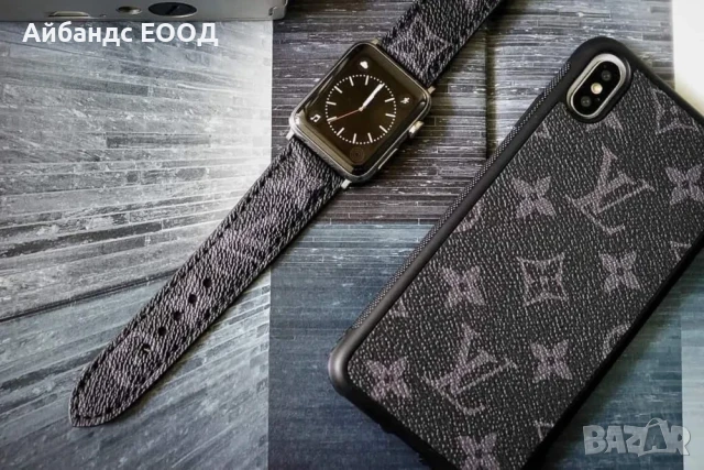 Каишки от ЕКО кожа Louis Vuitton за Apple Watch Ultra/SE/11/10/9/8/7/6/5, снимка 2 - Каишки за часовници - 51132976