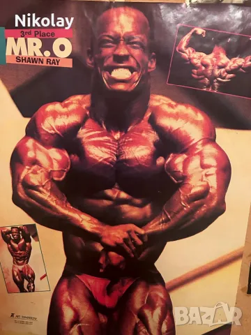 Огромен vintage плакат Shawn Ray класика Body building Mr. Olympia 1993