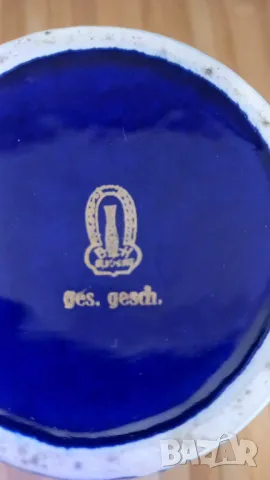 Кобалтова ваза с роза, снимка 3 - Вази - 49653714