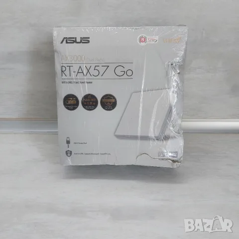 НОВ Преносим WiFi 6 Рутер ASUS RT-AX57 Go | AX3000, VPN, WISP за Хотел