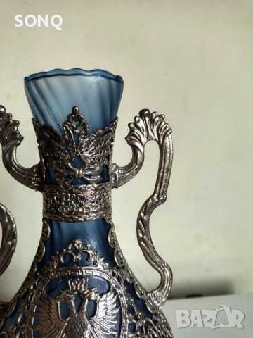 Невероятно Красив Съд Със Посребрена Орнаментика, снимка 3 - Антикварни и старинни предмети - 52787220