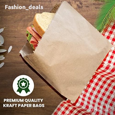 Нови кафяви хартиени торбички за храна/Съхранение Сандивичи, плодове, снимка 3 - Други стоки за дома - 41161791