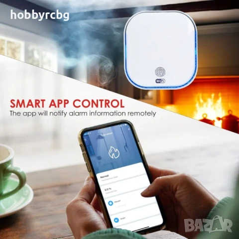 WiFi смарт газ детектор за запалими газове с контрол през мобилно приложение, снимка 4 - Друга електроника - 50738030