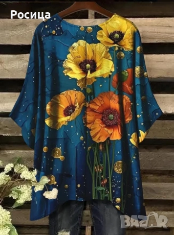 Дамски блузон туника размер 4ХЛ, снимка 2 - Туники - 51911297