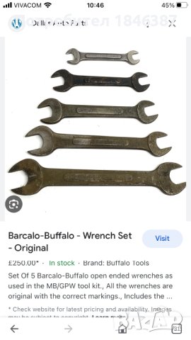 Гаечни инчови ключета Barcalo USA, снимка 3 - Ключове - 41241785