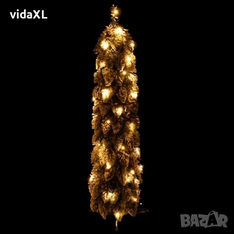 vidaXL Изкуствена осветена коледна елха с 30 LED флокиран сняг 60 см(SKU:357694), снимка 2 - Други - 52638965