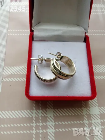 Продавам чисто нови сребърни обеци халки, снимка 3 - Обеци - 55894995