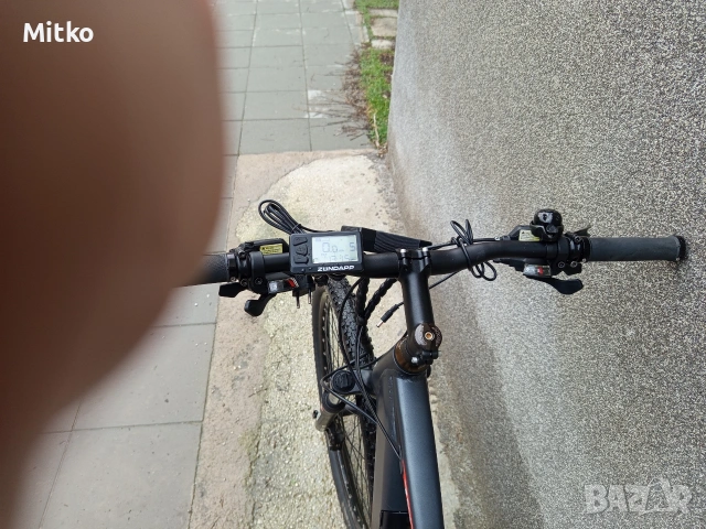 27.5 цола електрически алуминиев велосипед с 21 скорости усилени капли амортисьори предни като нов , снимка 11 - Велосипеди - 53372967