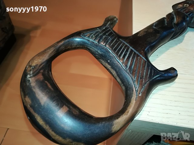 БАСТУН МАСИВЕН С ДЪРВОРЕЗБА ОТ ЕКЗОТИЧНО ДЪРВО 0605231947, снимка 9 - Антикварни и старинни предмети - 40612775
