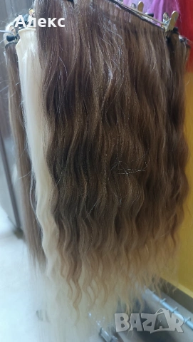 Синтетични термо екстейншъни до 180градуса, снимка 3 - Аксесоари за коса - 53117796