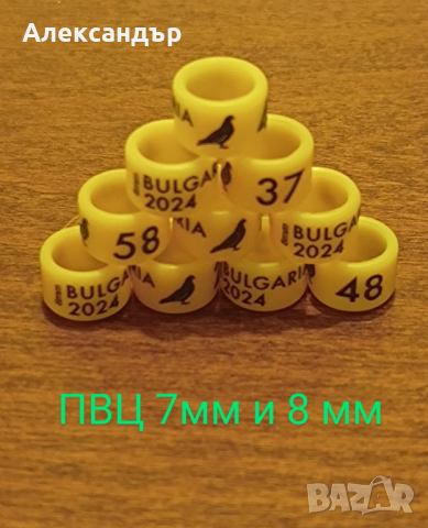 ПВЦ-Пръстени за гълъби за 2024г., снимка 4 - Гълъби - 35539301