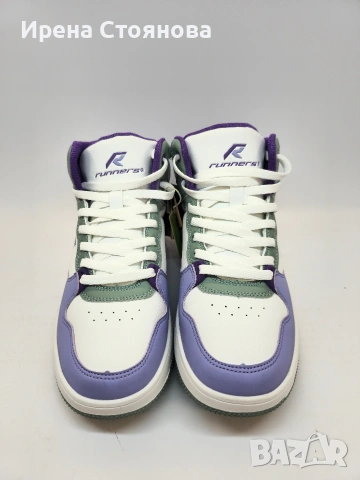 Дамски/юношески кецове Runners 39 номер, лилаво/бяло и зелено, снимка 5 - Кецове - 53034274
