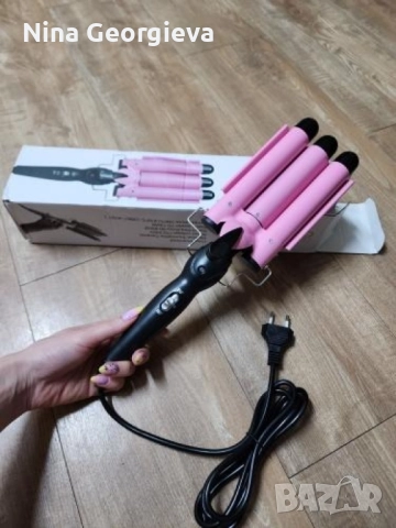 Тройна ретро преса за къдрене на косата, снимка 11 - Преси за коса - 52014659