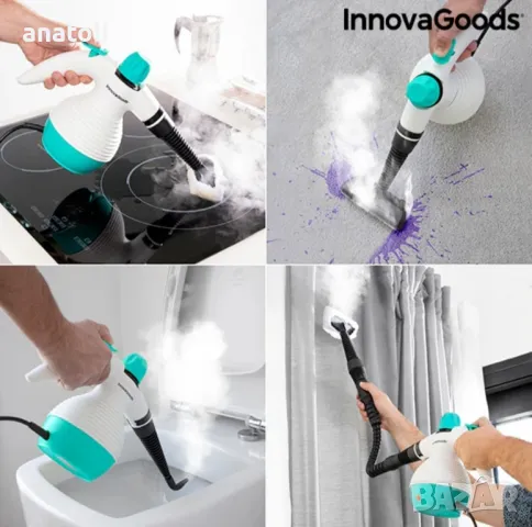 чисто нов Многофункционален ръчен изпарител с аксесоари 9 в 1 Steany Innova 3 Bar 1000W от Германия , снимка 5 - Други стоки за дома - 49280298