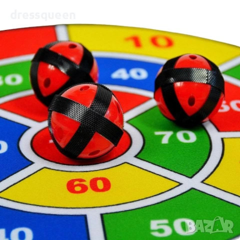 4802 Безопасен детски дартс с лепящи топчета | Гигантски размер 74 см, снимка 2 - Образователни игри - 53713300