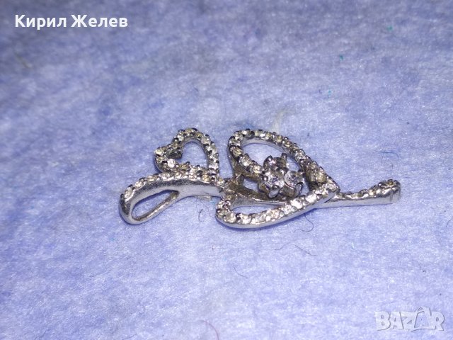 НЕЖЕН СКЪПОЦЕНЕН СРЕБЪРЕН АРТ МЕДАЛЬОН СРЕБРО 925 ИТАЛИЯ с БЯЛА ПОЗЛАТА и ИСКРЯЩИ ЦИРКОНИ 38229, снимка 9 - Колиета, медальони, синджири - 40950052