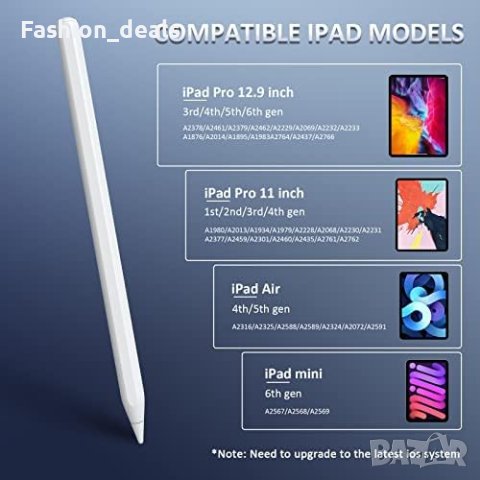 Нова Стилна химикалка за Apple iPad 2nd Gen Магнитно безжично зареждане, снимка 2 - Друга електроника - 41575253