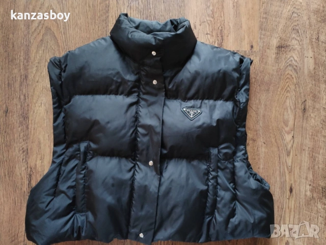 PRADA crop re nylon puffer jacket - страхотно дамско яке S КАТО НОВО, снимка 9 - Якета - 53056238