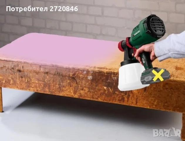 акумулаторен пистолет за боядисване Парксайд /Parkside , снимка 5 - Винтоверти - 56164919