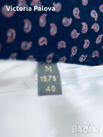 Бяла риза JACQUES BRITT, гладък памук, снимка 7 - Ризи - 47365816